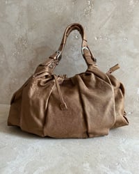 Image 1 of ITALIAN LARGE BRONZE LEATHER BAG