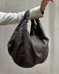 Image 1 of SLOUCHY BROWN LEATHER BAG
