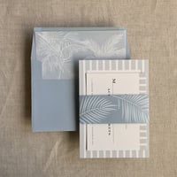 Image 13 of Palm leaf white ink printed paper belly bands  PACK of 10