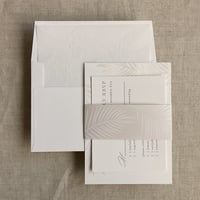 Image 9 of Palm leaf white ink printed paper belly bands  PACK of 10