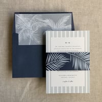 Image 15 of Palm leaf white ink printed paper belly bands  PACK of 10