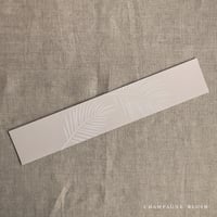 Image 8 of Palm leaf white ink printed paper belly bands  PACK of 10