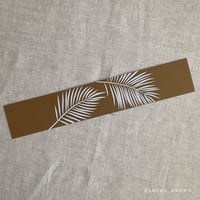 Image 16 of Palm leaf white ink printed paper belly bands  PACK of 10