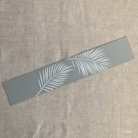 Image 10 of Palm leaf white ink printed paper belly bands  PACK of 10