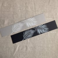 Image 18 of Palm leaf white ink printed paper belly bands  PACK of 10