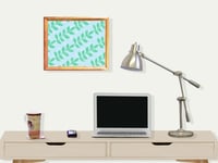 Image 2 of RnJ_Vine_GrnBlu UnFramed Print