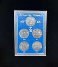 Image 1 of Vintage (1965 - 1981) United Kingdom Commemorative Crowns (coin) Set