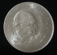 Image 5 of Vintage (1965) Sir Winston Churchill Commemorative Crown (Coin)