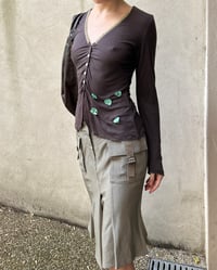 Image 8 of KHAKI BUCKLE SKIRT