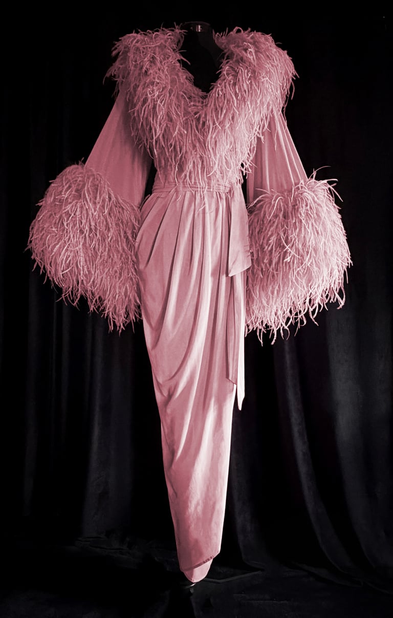 Rose Deluxe Sheer "Selene" Dressing Gown Special Order