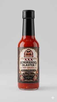Image 1 of XXX HEMORRHOID BLASTER O.G. GHOST PEPPER HOT SAUCE