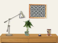 Image 4 of RnJ_DiamondTile_Black UnFramed Print