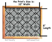 Image 3 of RnJ_DiamondTile_Black UnFramed Print