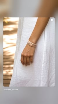 Image 2 of Bracelet double tour vert menthe