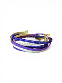 Image 1 of Bracelet double tour violet