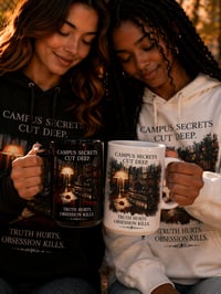 ☕ 🖤 Campus Secrets Mug – Book Lover Coffee Cup