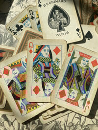 Image 5 of Ancien jeu de cartes « anglais » de 52 cartes, tampon de 1890, boîte Inès Grimaud collector