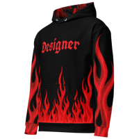 Image 2 of DESIGNER FLAME HOODIE