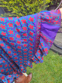 Image 2 of Amara Wrap dress - Blues reds 10-16 uk