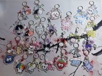 Handmade keychains (love and deepspace, chiikawa, jujutsu kaisen, sanrio, & cats)