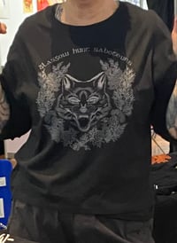 Image 2 of Special edition white ink relaxed fit black t shirt