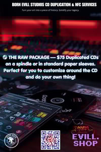 CD DUPLICATION : RAW PACKAGE - CD + Paper Sleeves (25 count)