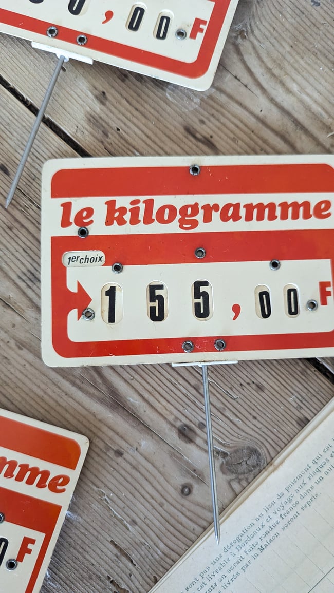 Étiquettes de prix 