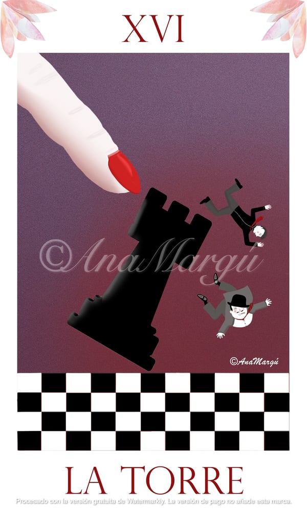 Image of Lámina Tarot Nº 16: 'La Torre' / 'The Tower' 