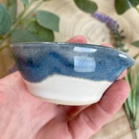 Image 4 of Heart Shaped Ceramic Trinket Dish, Blue