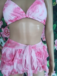 Image 2 of Women's three piece pink swimsuit size M, L, XS, S 