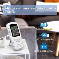 Image 1 of Air Quality Monitor, measurements of PM2.5, HCHO, TVOC, CO, CO2,  temperature and humidity