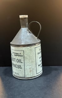 Image 2 of Antique (l1800S-e1900S) British Jamieson & Co. Neat's Foot Oil Metal Can