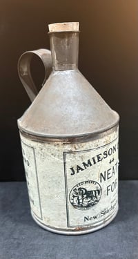 Image 4 of Antique (l1800S-e1900S) British Jamieson & Co. Neat's Foot Oil Metal Can