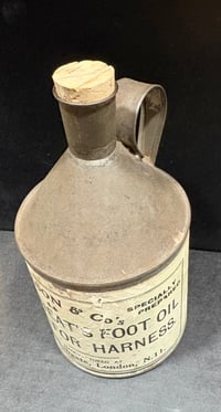Image 6 of Antique (l1800S-e1900S) British Jamieson & Co. Neat's Foot Oil Metal Can