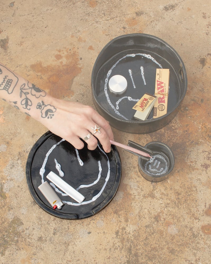 Image of Smiley round tray