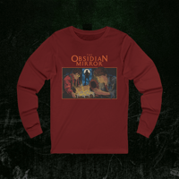 Image 1 of Long Sleeve Tee - MYSTERY BOOK Vintage Street Art - The Obsidian Mirror