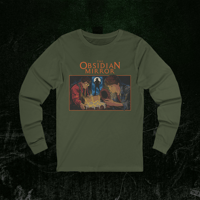 Image 3 of Long Sleeve Tee - MYSTERY BOOK Vintage Street Art - The Obsidian Mirror