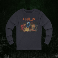 Image 2 of Long Sleeve Tee - MYSTERY BOOK Vintage Street Art - The Obsidian Mirror