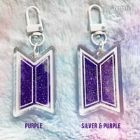 Image 2 of Kpop BTS logo shaker KEYCHAIN