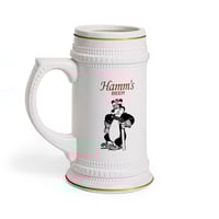 Image 1 of Vintage Hamm's Beer Hockey Stein Mug Ceramic 220z ORCA Coating