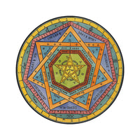 Image 1 of The Sigillum Dei Enochian Magic Circle Round Rug