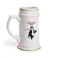 Image 1 of Vintage Hamm's Beer Fishing Stein Mug Ceramic 220z ORCA Coating