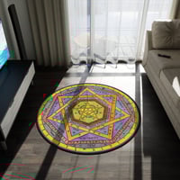 Image 3 of The Sigillum Dei Enochian Magic Circle Round Rug