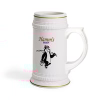 Image 2 of Vintage Hamm's Beer Fishing Stein Mug Ceramic 220z ORCA Coating