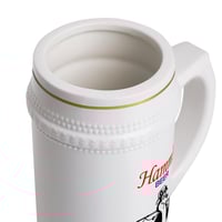 Image 3 of Vintage Hamm's Beer Fishing Stein Mug Ceramic 220z ORCA Coating