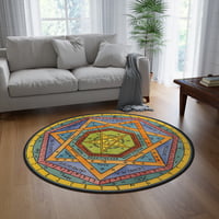 Image 4 of The Sigillum Dei Enochian Magic Circle Round Rug