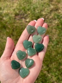 Image 1 of Green Aventurine Mini Hearts