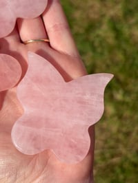 Image 4 of Rose Quartz Butterfly Carving