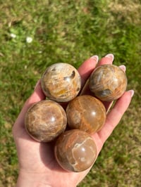 Image 1 of Moonstone Spheres (Smaller Size)