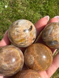 Image 3 of Moonstone Spheres (Smaller Size)